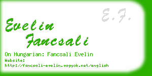 evelin fancsali business card